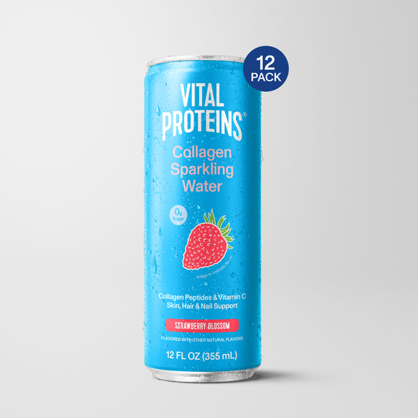 |SPKLGWTRS| Collagen Strawberry Blossom  Sparkling Water | Hero Image
