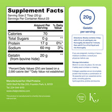 |BG16W| Beef Gelatin | Supplement Facts